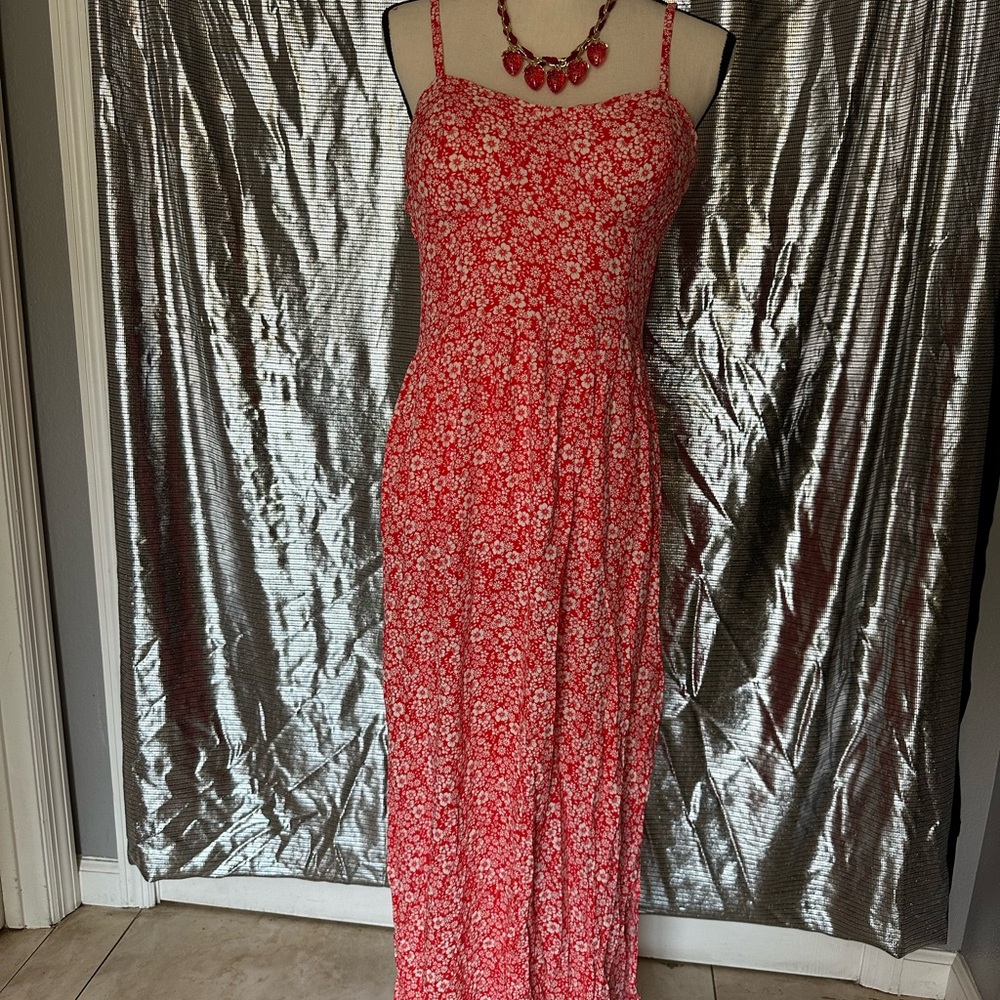 Floral Red Maxi Dress
